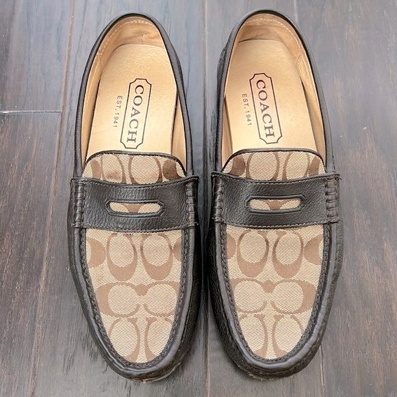 Coach Signature Logo Canvas Men's Loafer - Picture 3 of 8